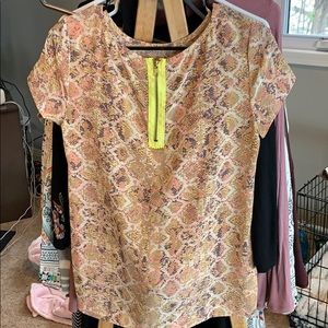 High-low blouse with zip detail